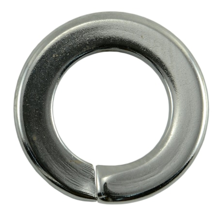 Midwest Fastener Split Lock Washer, For Screw Size 8 mm Steel, Chrome Plated Finish, 10 PK 74584